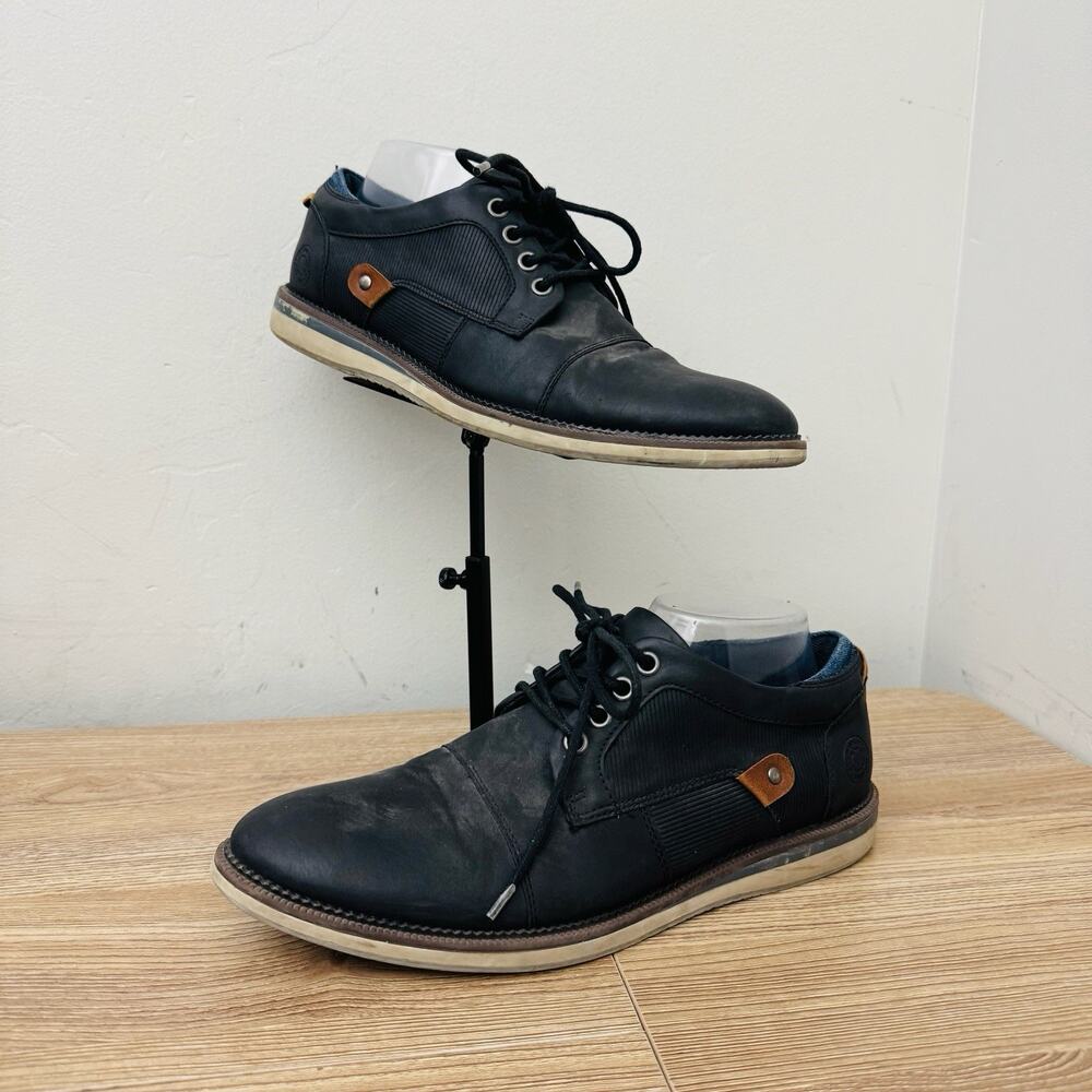 B-52 By Bullboxer Daniel Casual Black Leather Oxford Shoe Men’s Size 8